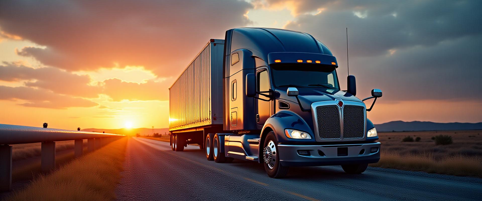 Powerful heavy-duty truck transporting equipment for an oilfield operation