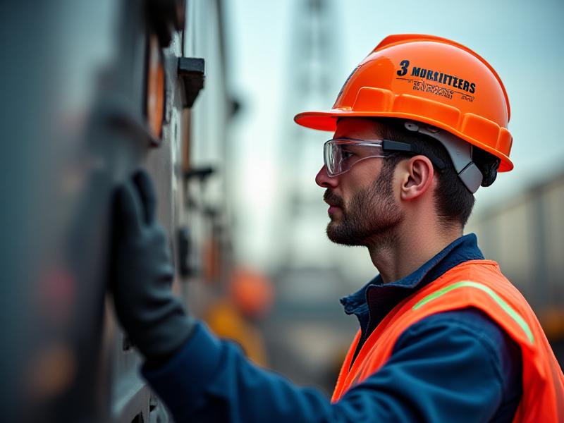 Truck driver in full safety PPE conducting a site inspection